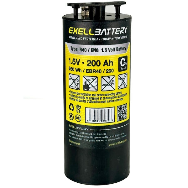 Exell Battery EBR40 Type R40 1.5V Battery EN6, HO40, 906AC, Ignitor EB-R40 - main